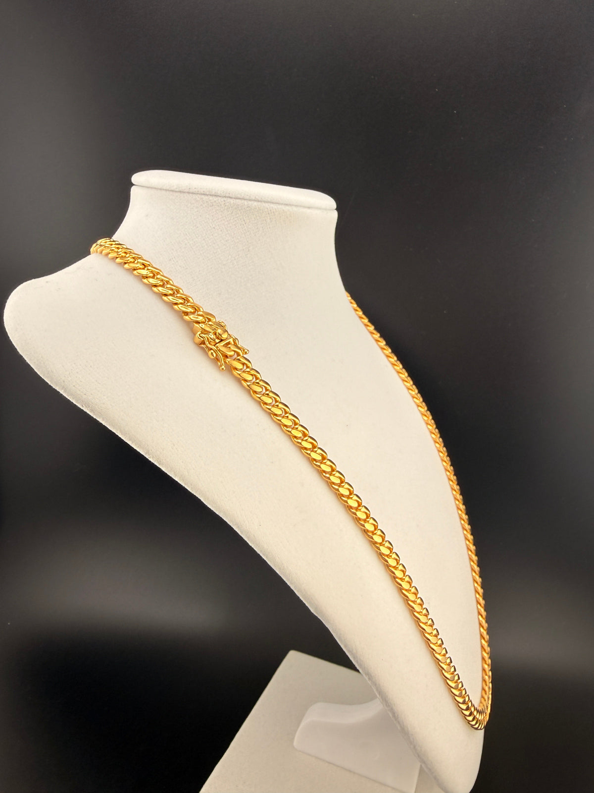 14K Gold Bond Cuban Link Necklace over Solid 925 Sterling Silver 6.2 MM / 22 in