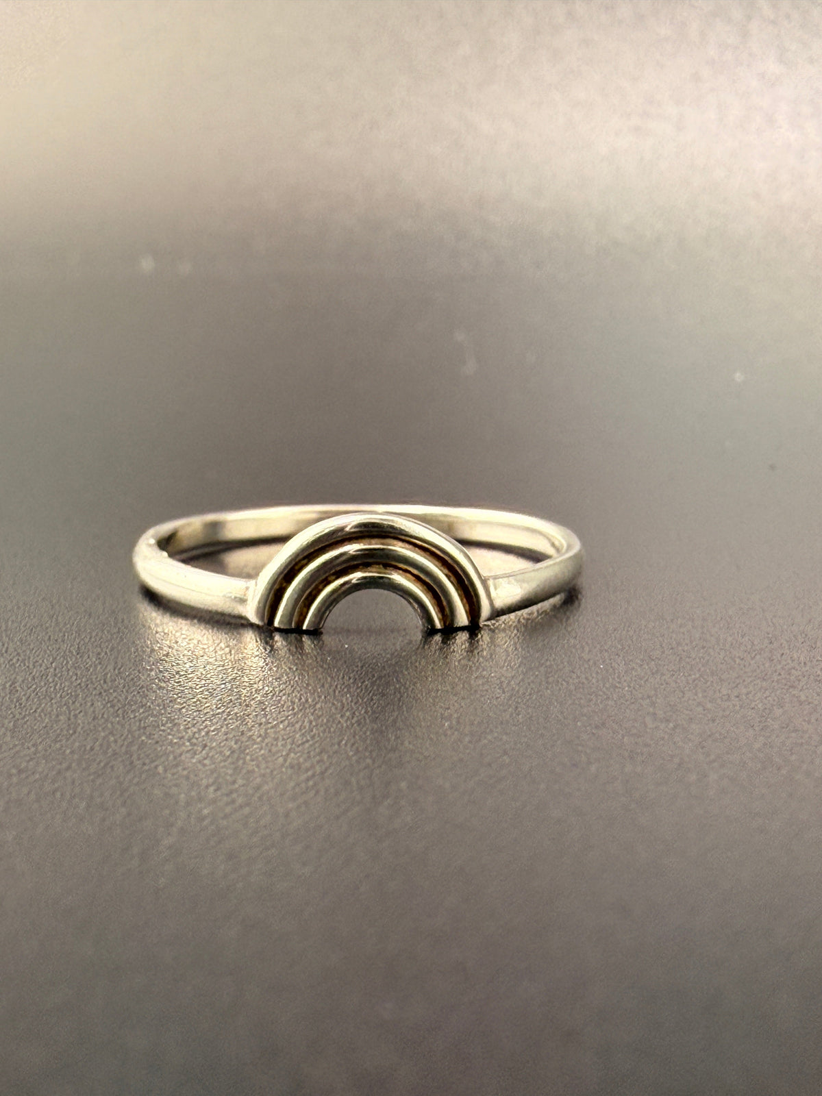 Sterling Silver Rainbow Ring - 8