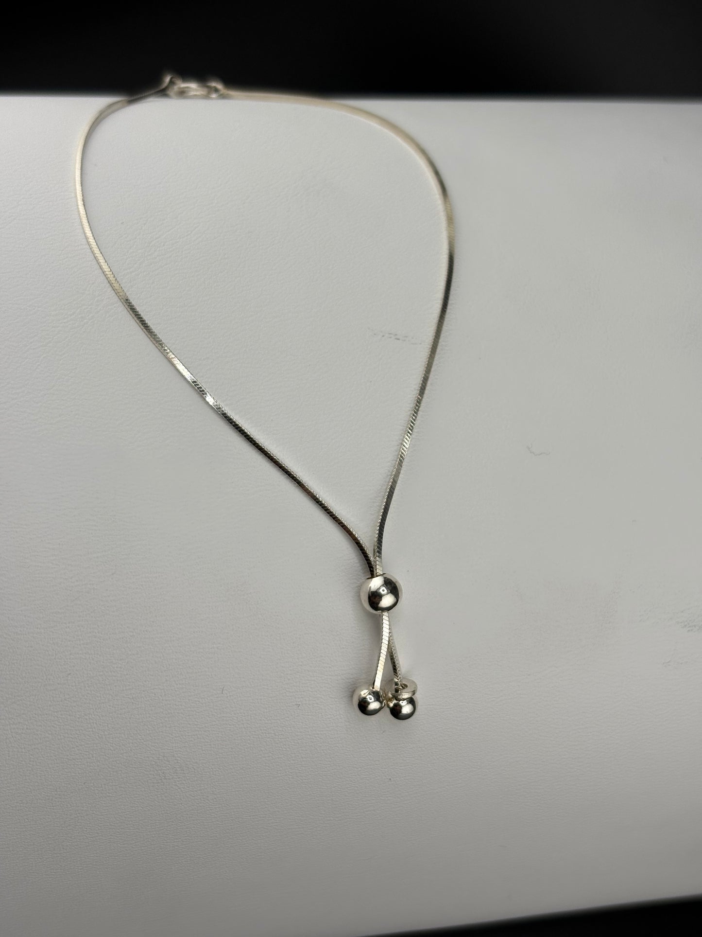 .925 Sterling Silver Snake Chain Bolo Bracelet – 0.97mm – 5"