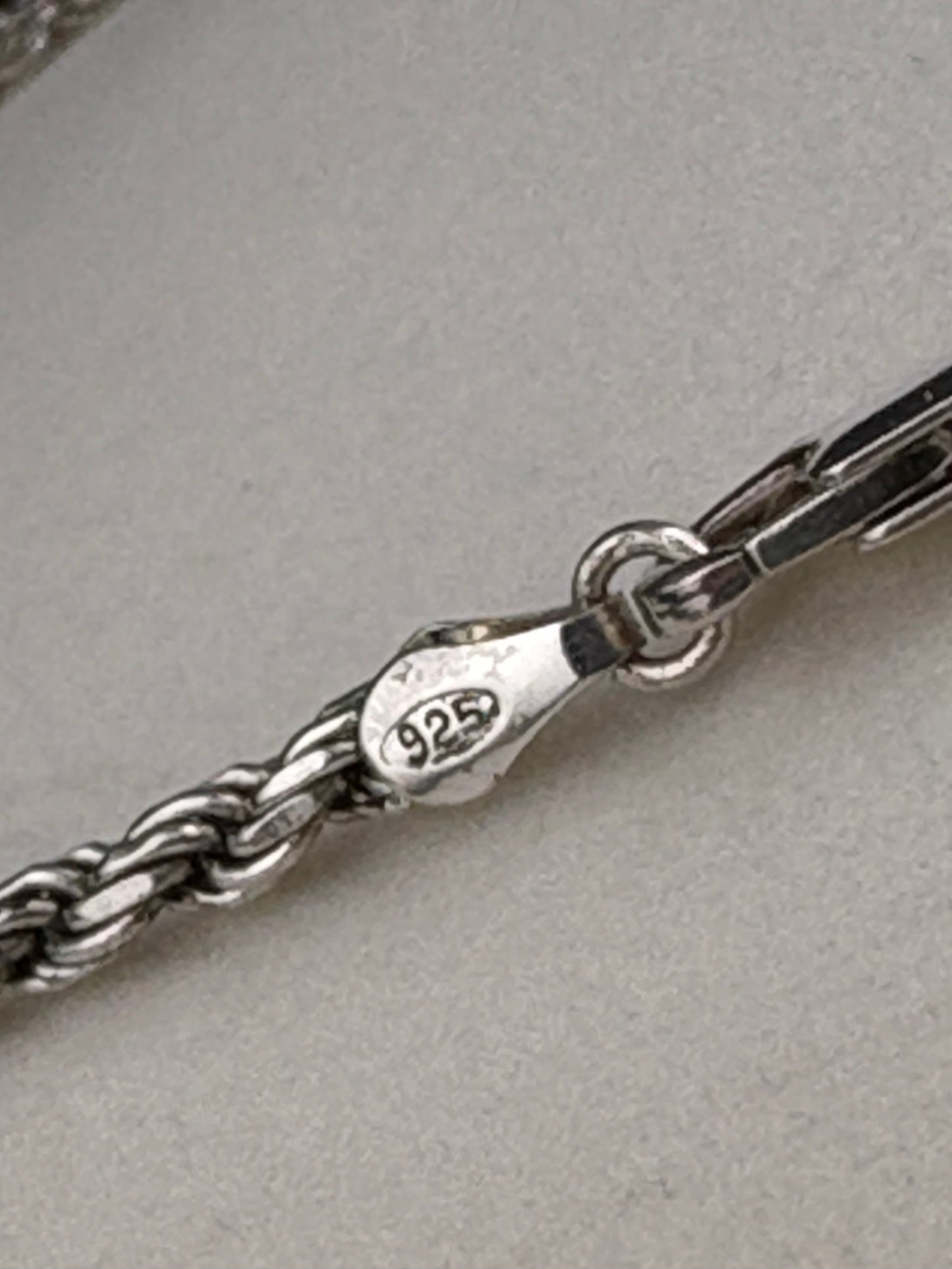 .925 Sterling Silver Classic Rope Chain Necklace – 2.7mm / 16"