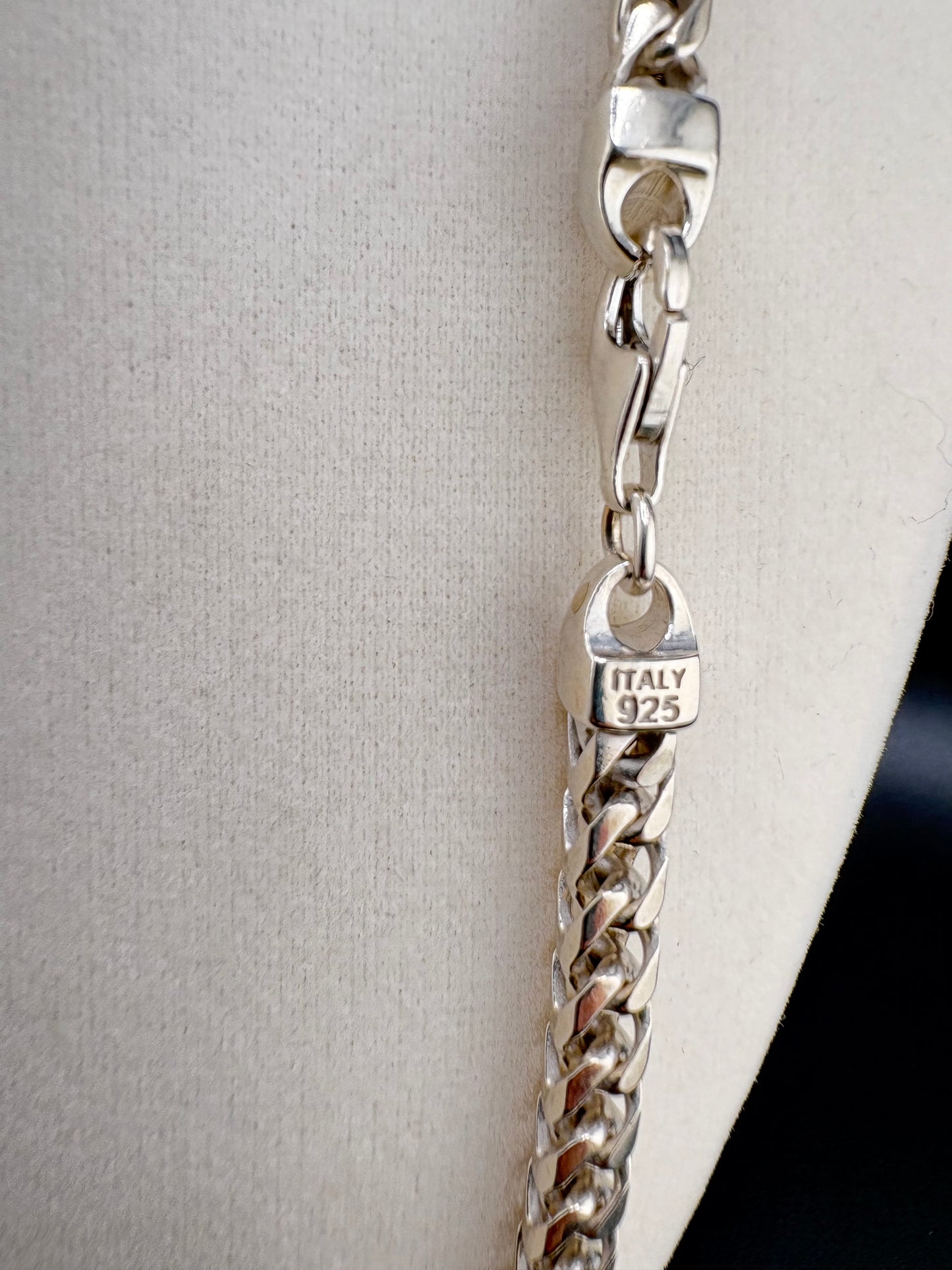 .925 Sterling Silver Franco Link Necklace – 5.52mm / 22"