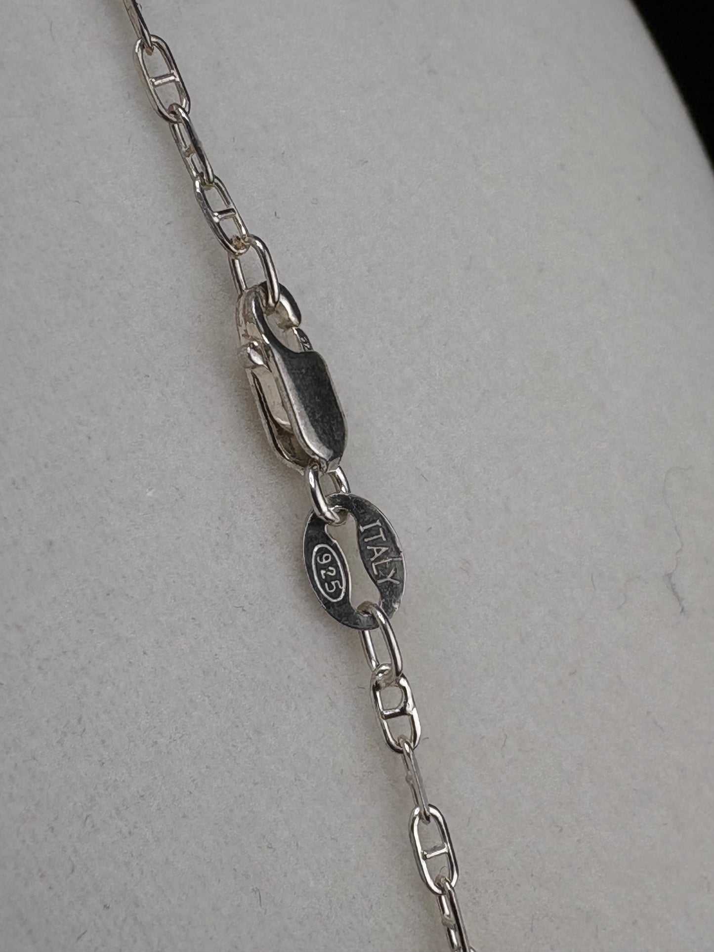 .925 Sterling Silver Mariner Link Necklace – 1.34mm / 18"