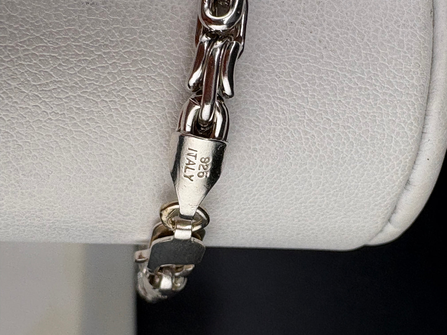 .925 Sterling Silver Byzantine Chain Link Bracelet – 4mm – 8"