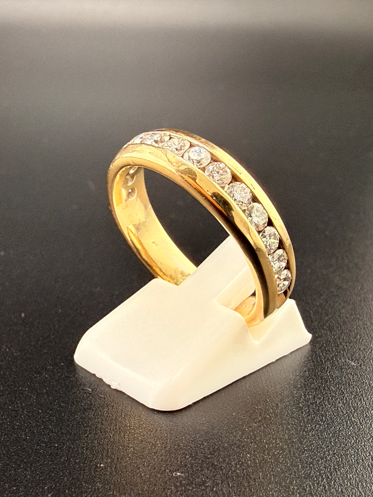 Mens diamond band 14k gold