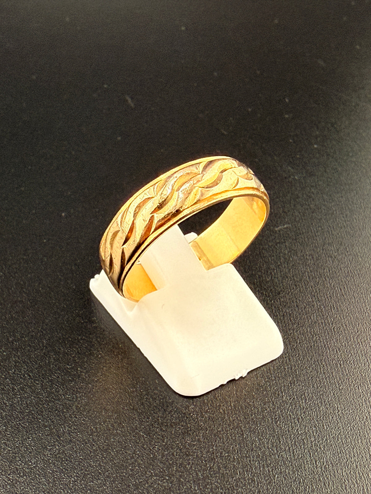 Mens 14k Gold band - Waves
