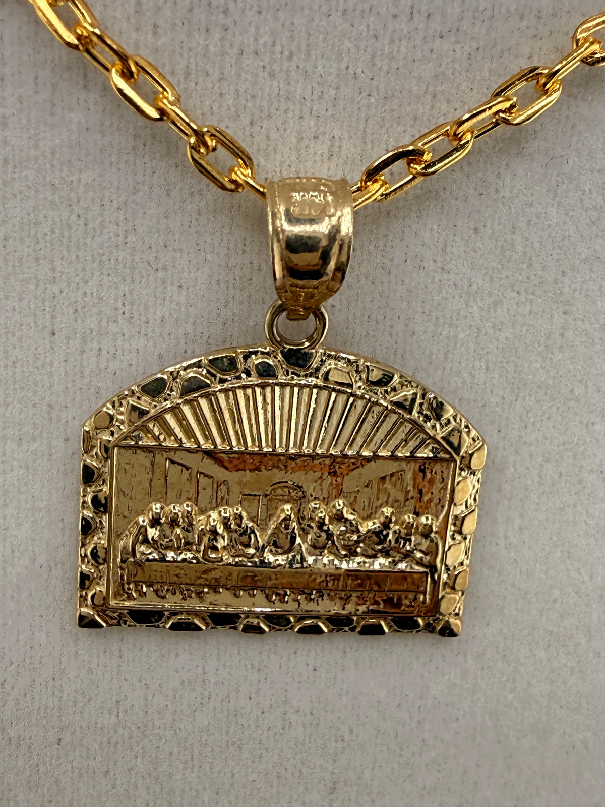 14K Solid Gold “The Last Supper” Pendant