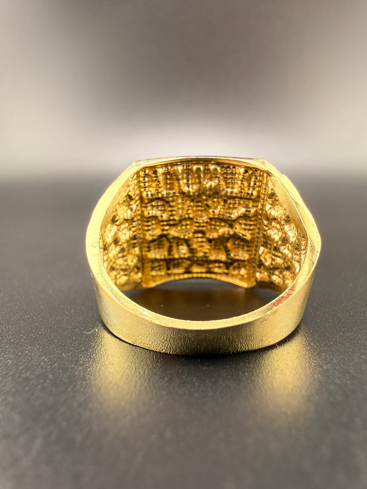 Men’s 10K Gold Nugget Ring – 6.9 Grams Solid Gold - Size 11 | Wholesale Price | Jewelry Connect