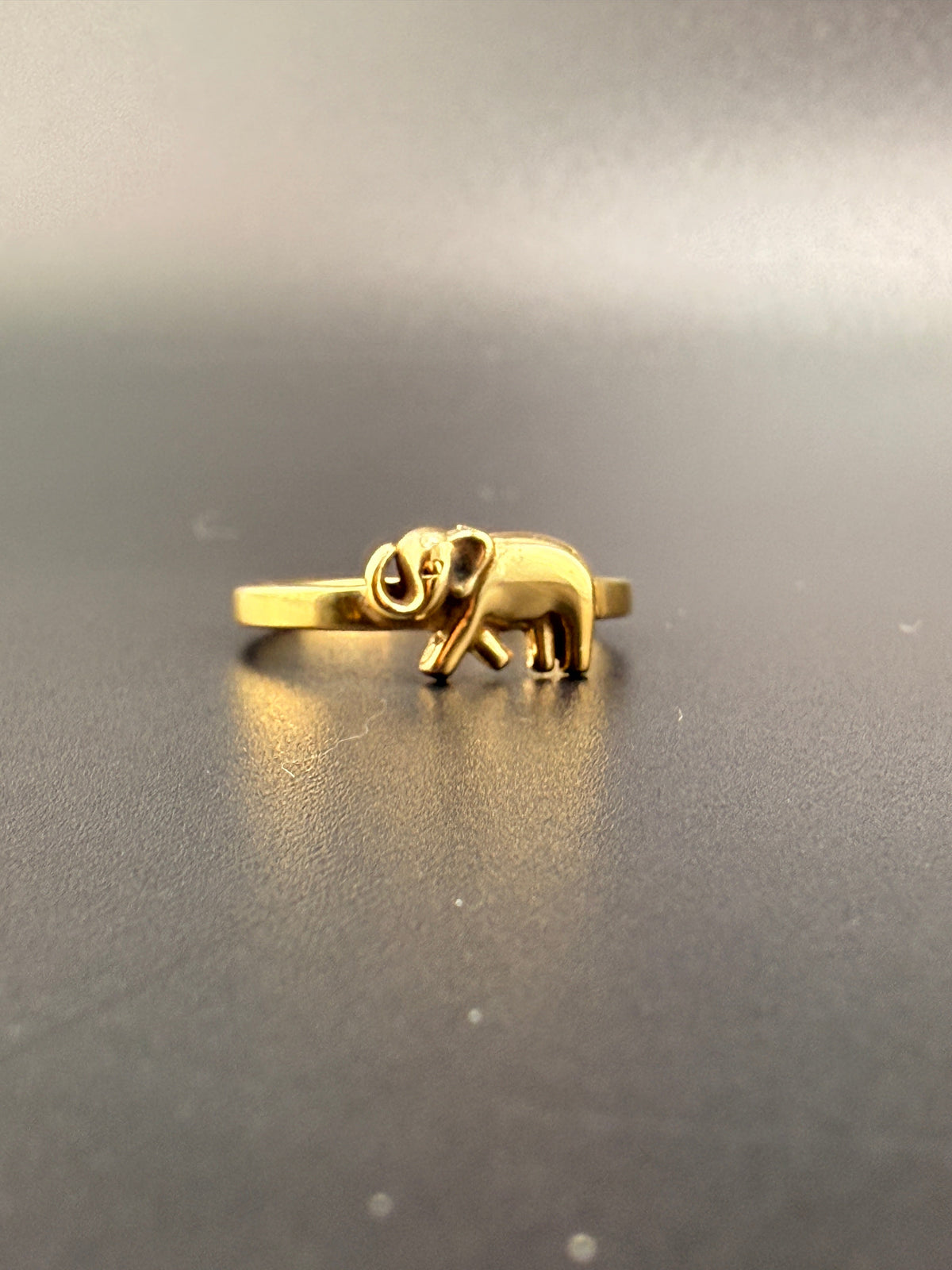 14K Gold Bonded Sterling Silver Elephant Ring – Elephant Statement Ring - 6