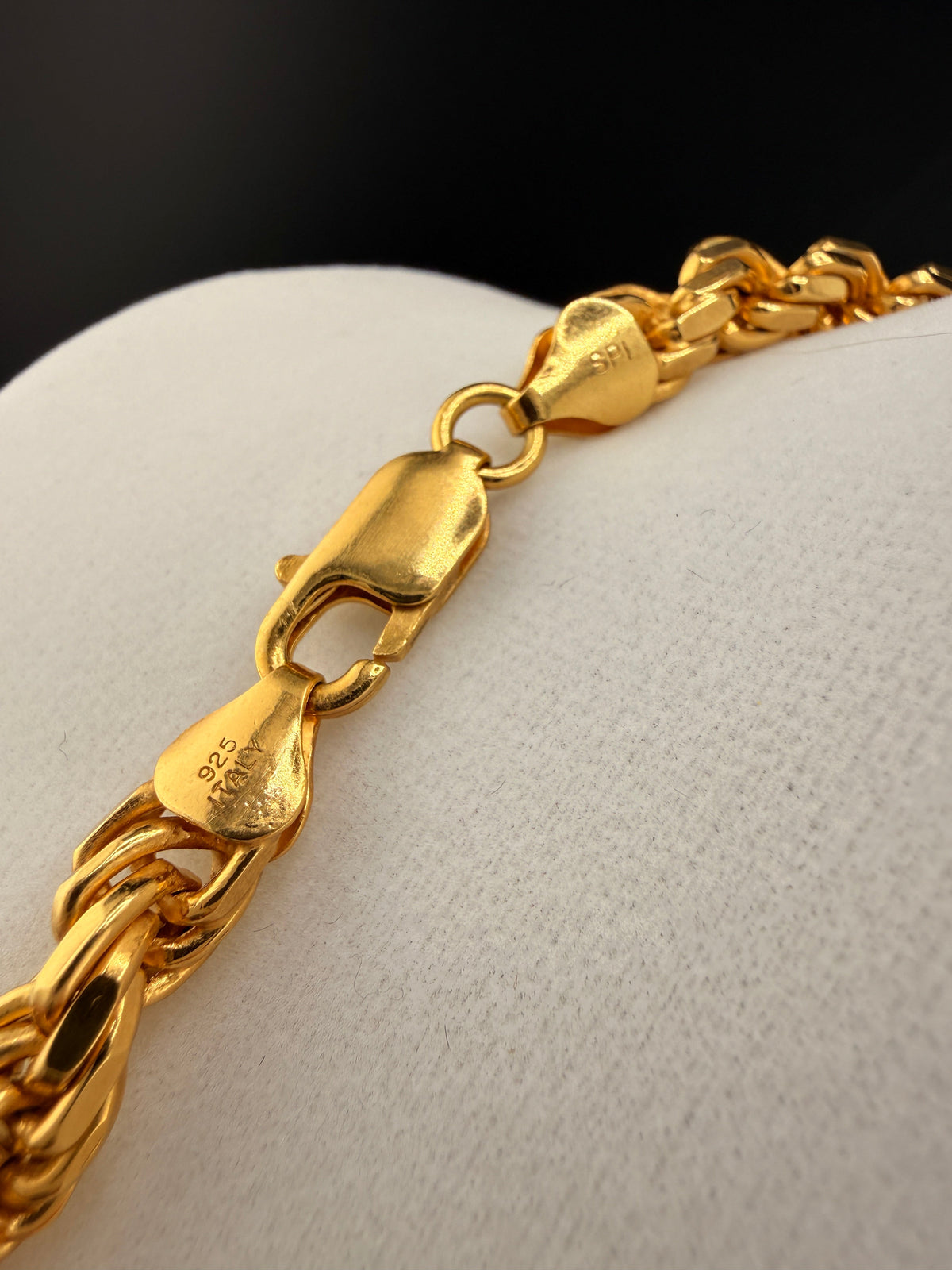 Italian Rope Chain – 14K Gold Bonded over Solid 925 Sterling Silver 7.5 mm / 24 in
