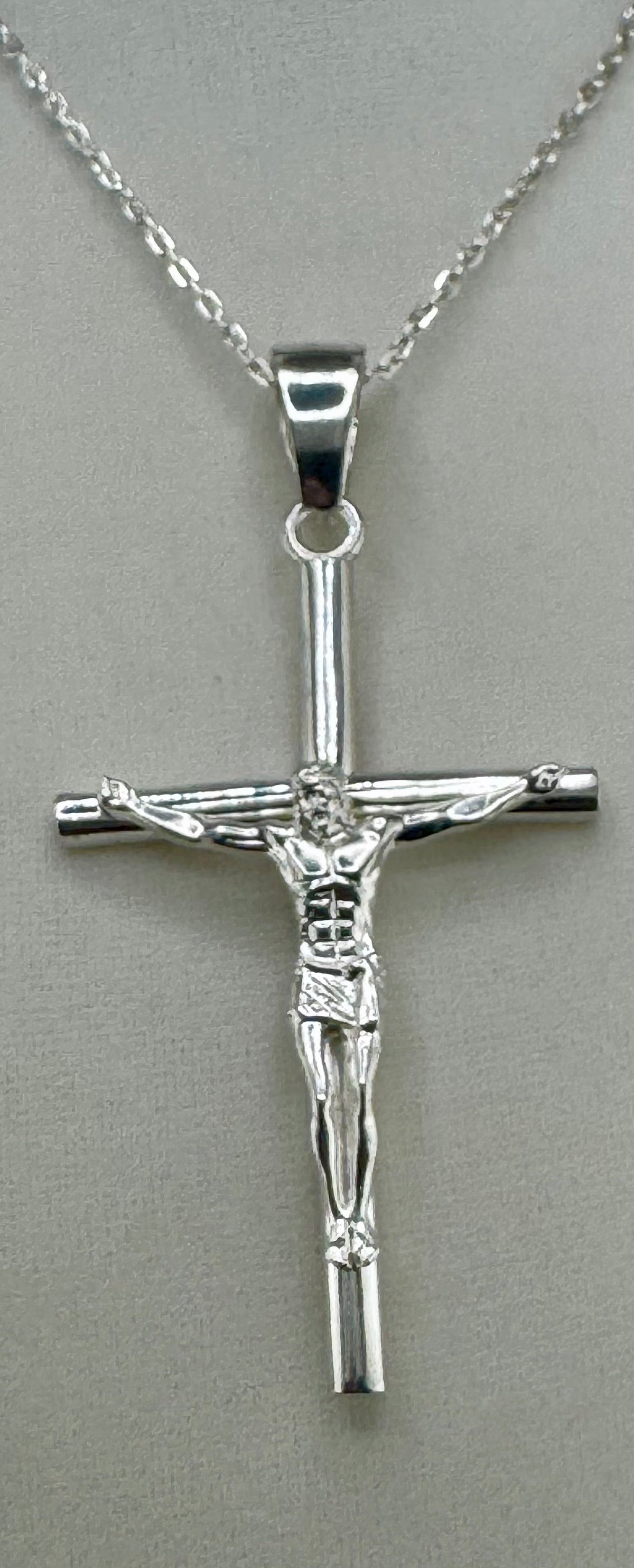 .925 Sterling Silver Jesus on Cross Pendant alternate product view