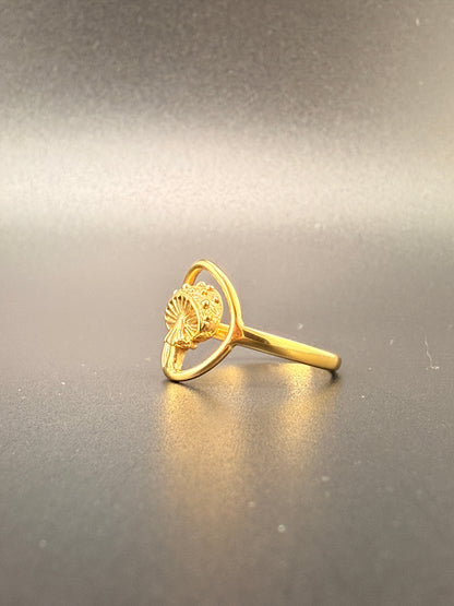 14K Gold Bonded Sterling Silver Mushroom Ring – Unique Mushroom Jewelry - 6