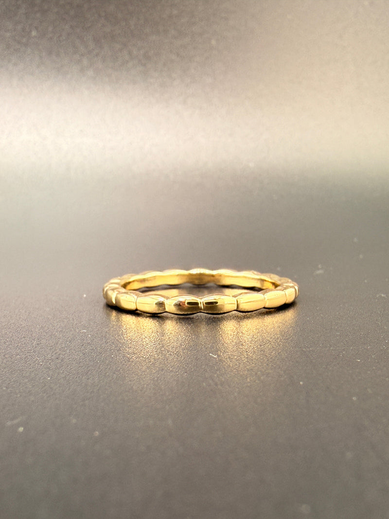 14K Gold Bonded Sterling Silver Textured Band Ring - 9.5