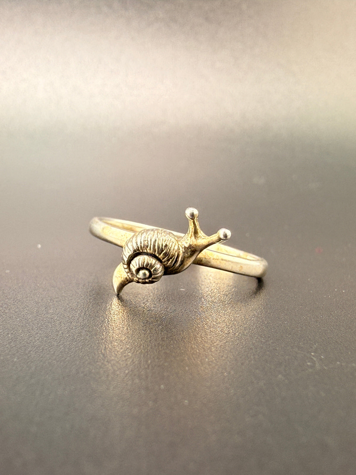 Sterling Silver Snail Ring detail view