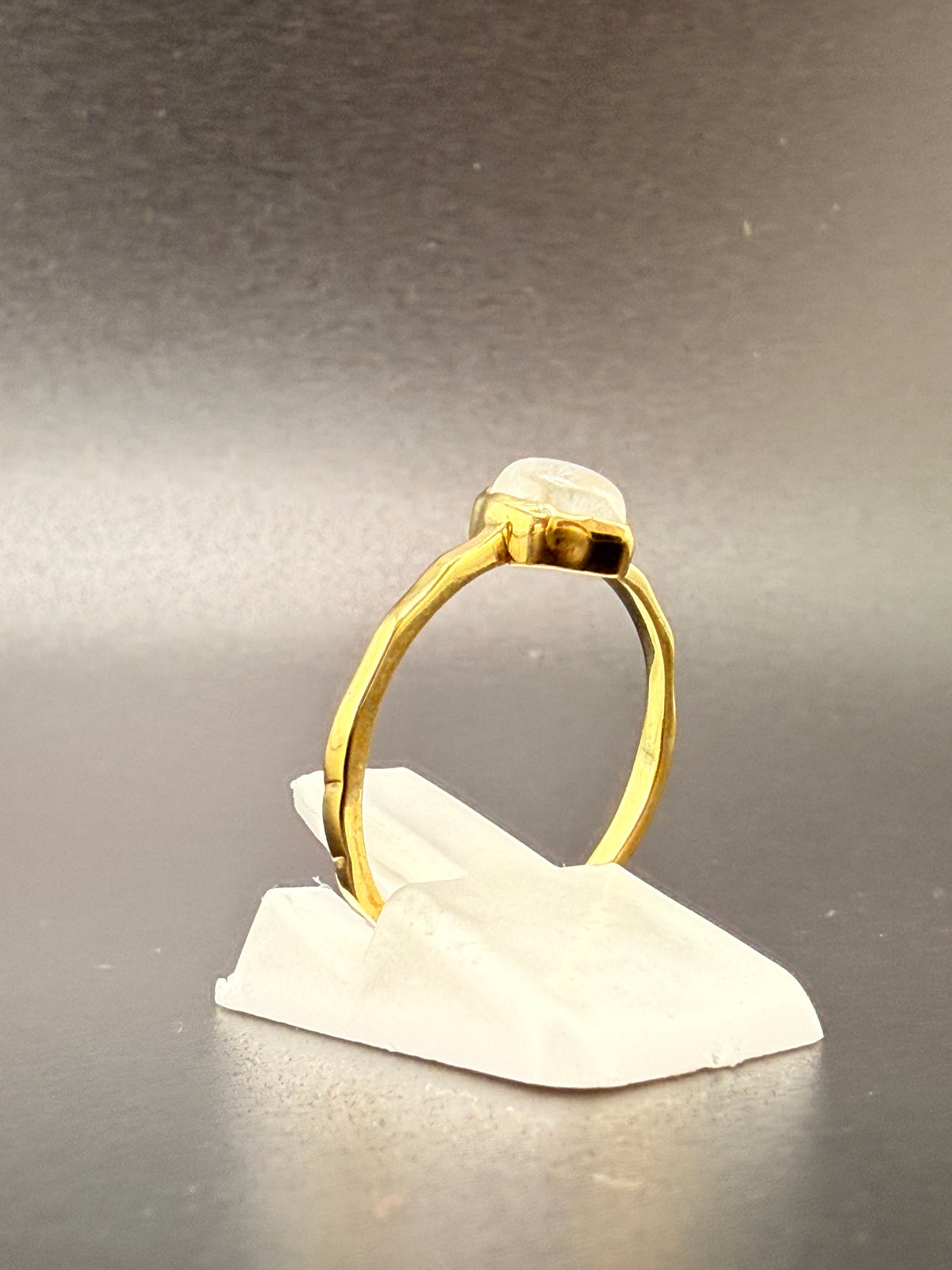 14K Gold Bonded Sterling Silver Opal Teardrop Ring - 7 detail view