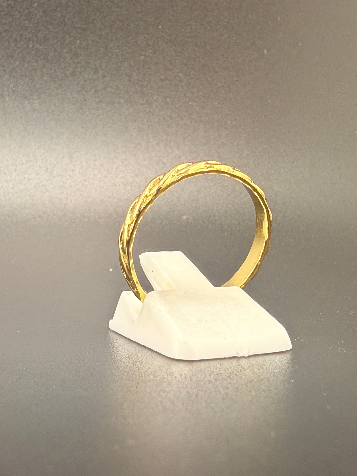 14K Gold Bonded Sterling Silver Twisted Vine Band Ring - 7 detail view