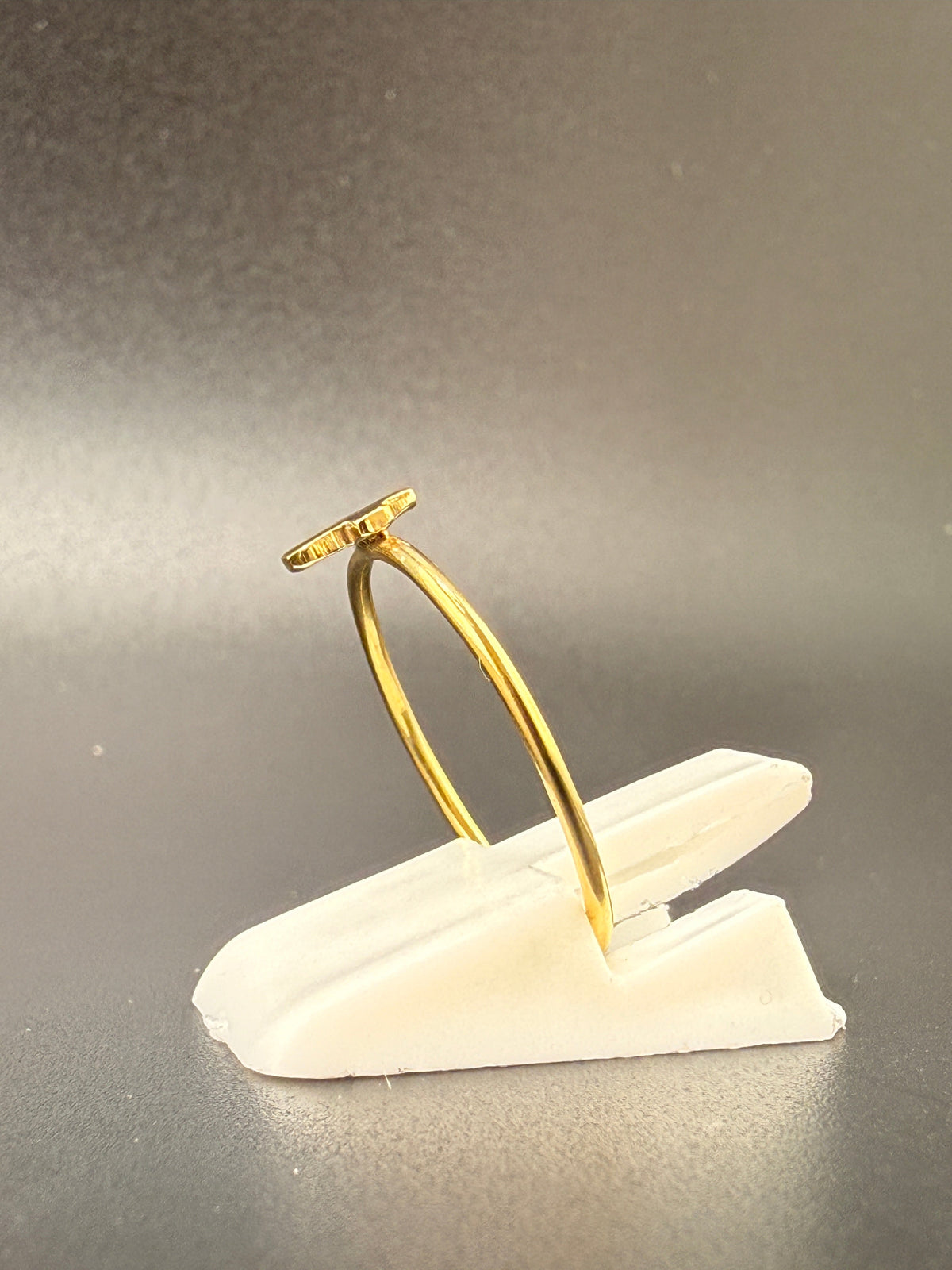 14K Gold Bonded Sterling Silver Tiny Cross Ring - 7 detail view