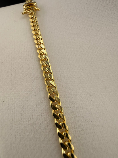 10K Solid Gold Cuban Link Chain Necklace – 4mm / 24 in
