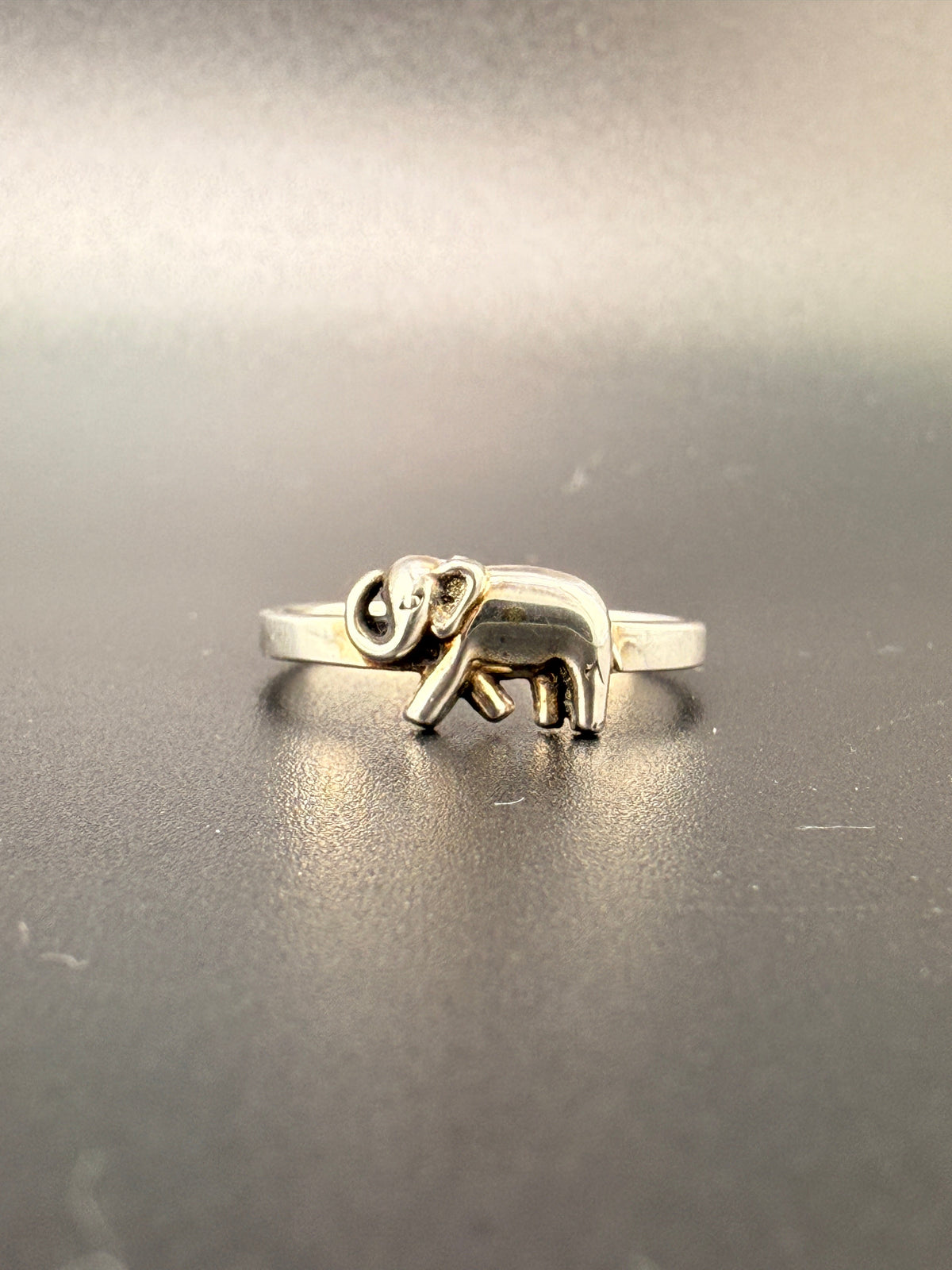 Sterling Silver Elephant Ring - 7.25