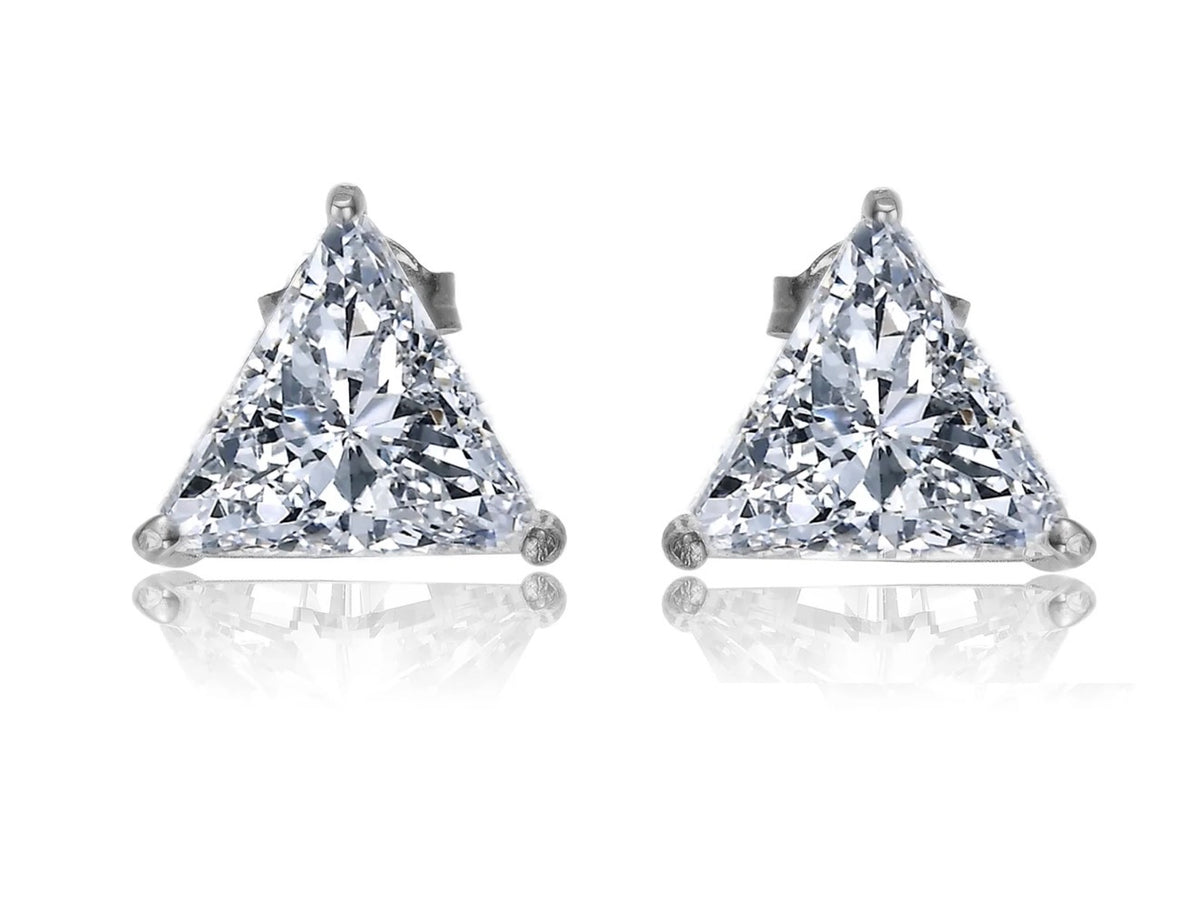 1 ct / 10 Kt white gold / trillium / earring set (2ct total) alternate product view