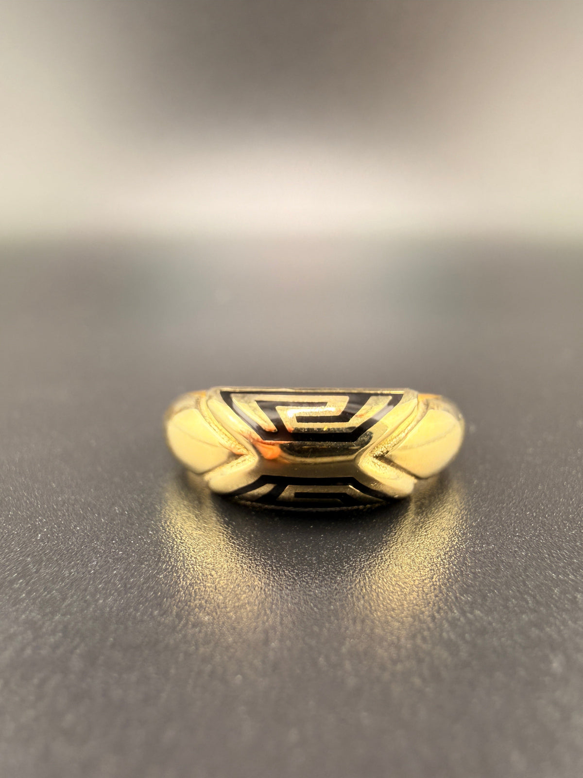 10K Gold Greek Style Women’s Ring – Size 9 | 2.8g Solid Gold Designer Ring | Wholesale Price Jewelry detail view