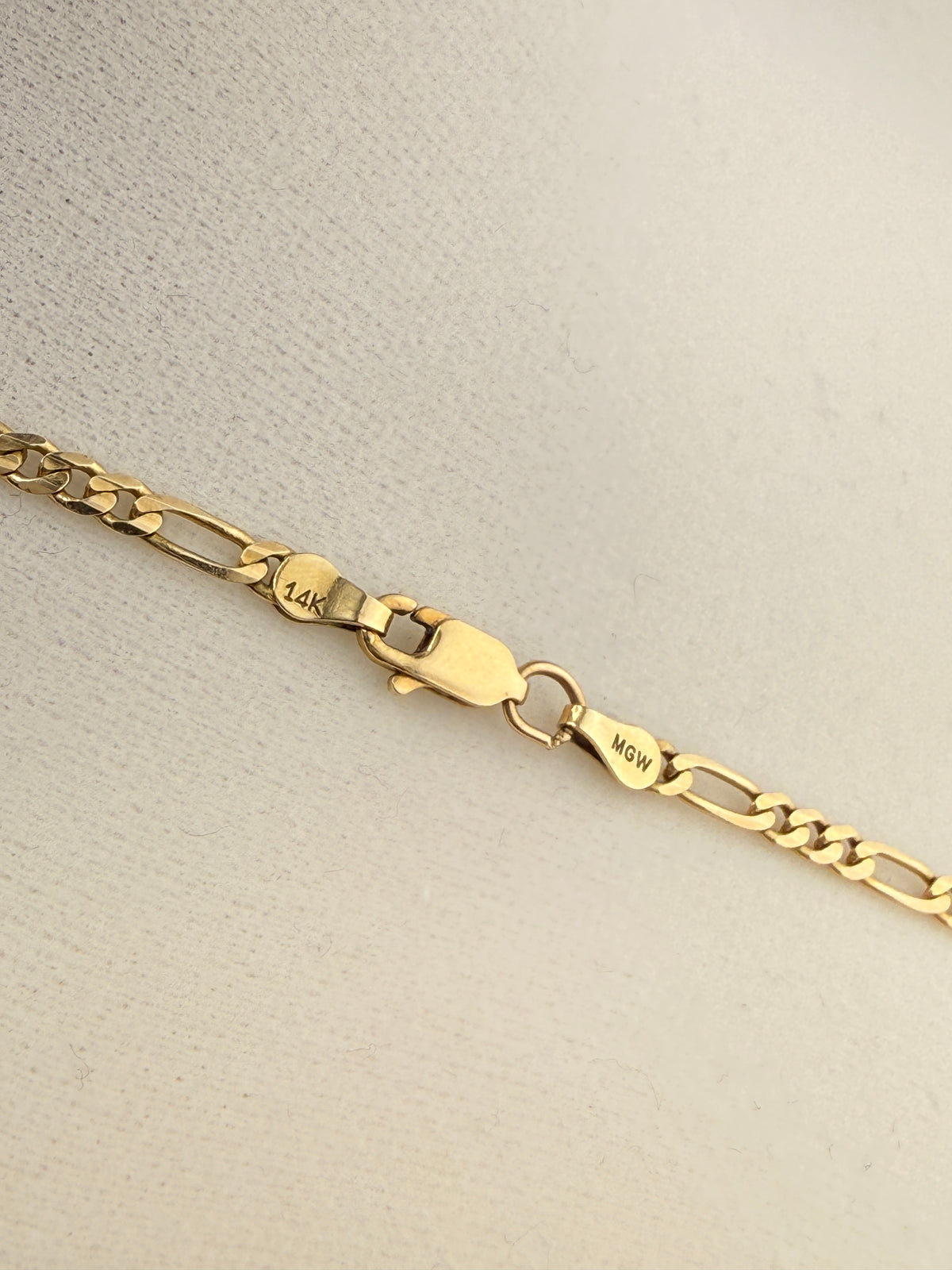 14K Solid Gold 3.15MM Figaro Chain — 3.15 MM / 24 Inches