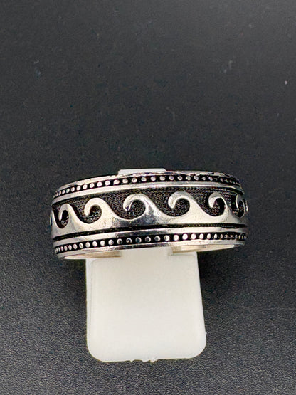 .925 Sterling Silver Tidal Wave Band – Size 11 – 7.1g