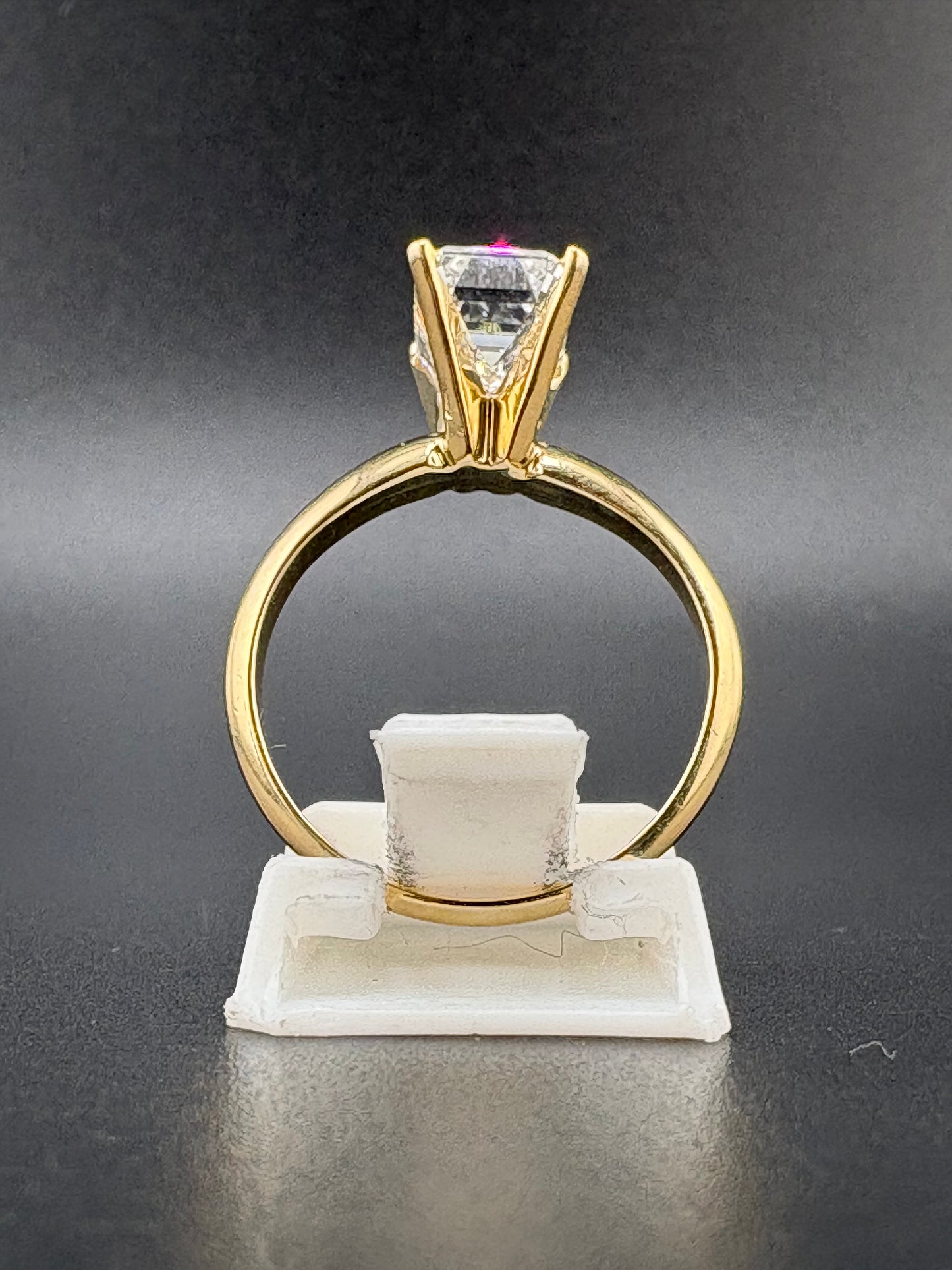 14K Solid Gold 2.04 CTW Emerald Cut Ring – Size 5.75