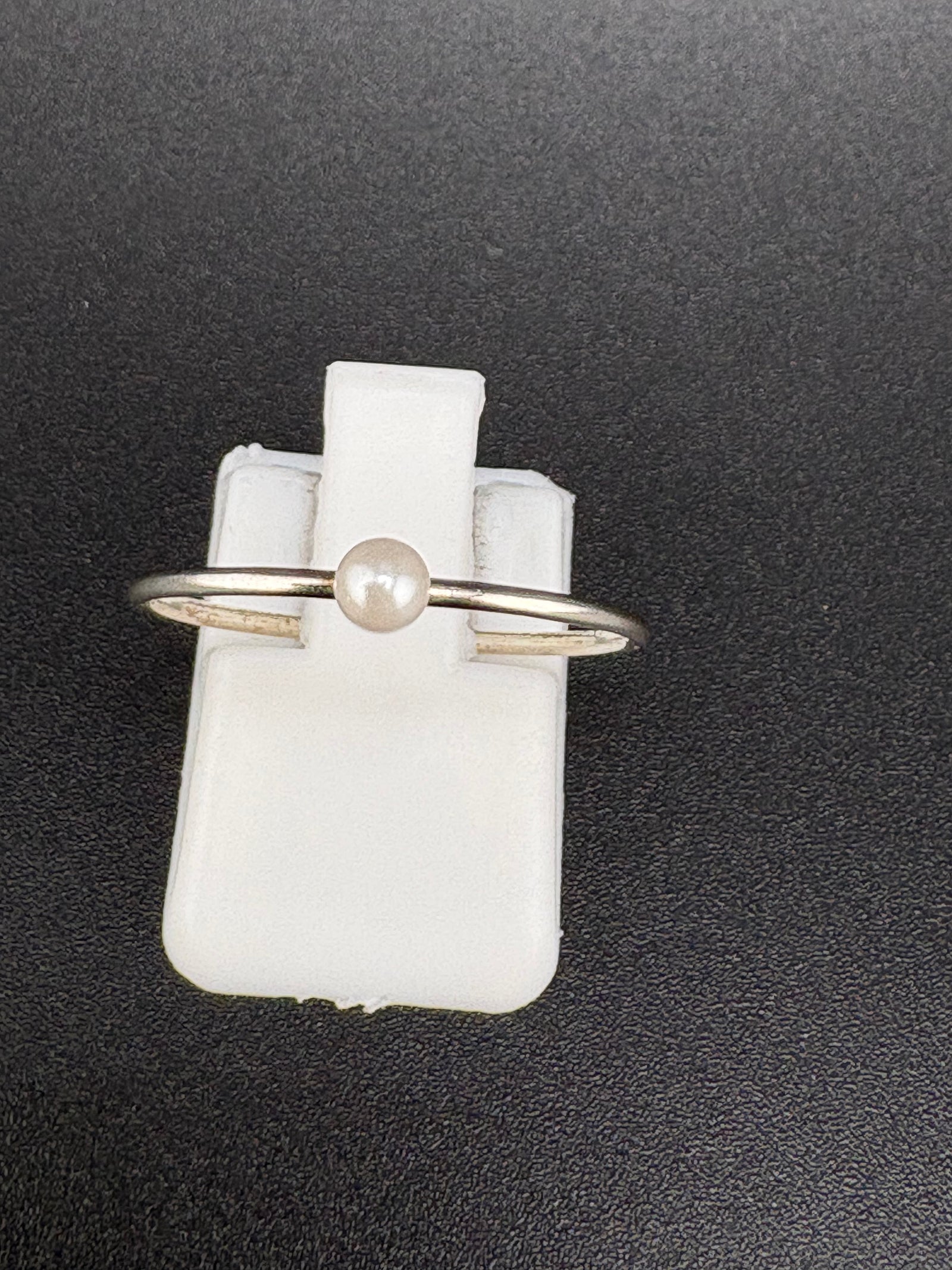 .925 Sterling Silver Small Pearl Ring – 0.52g alternate product view