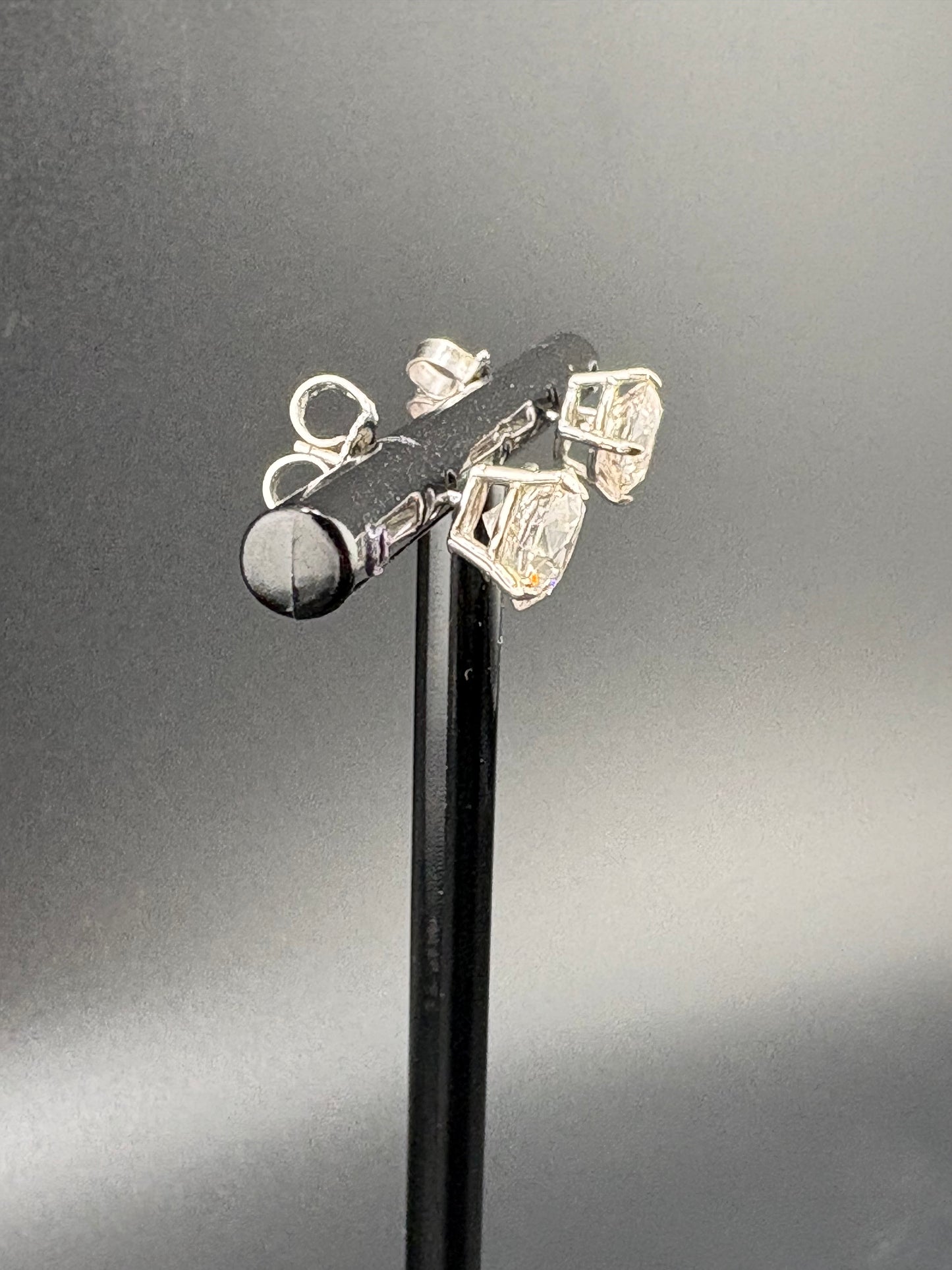 White Gold Lab-Grown Diamond Earrings – 3.40 CTW Total – IGI Certified