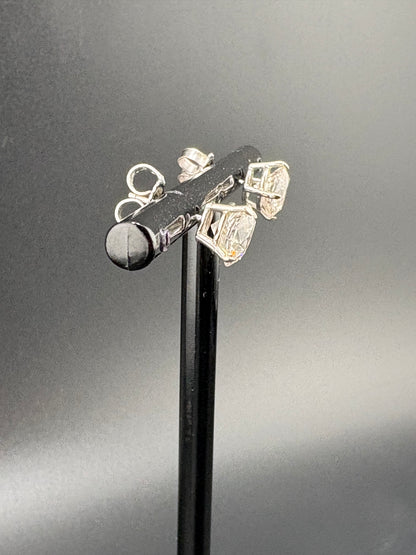 White Gold Lab-Grown Diamond Earrings – 3.40 CTW Total – IGI Certified