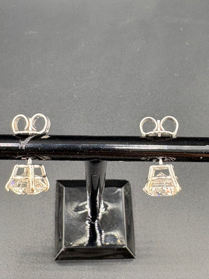 White Gold Lab-Grown Diamond Earrings – 3.40 CTW Total – IGI Certified