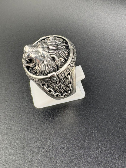 925 Sterling Silver Lion Head Ring – Bold Statement Jewelry