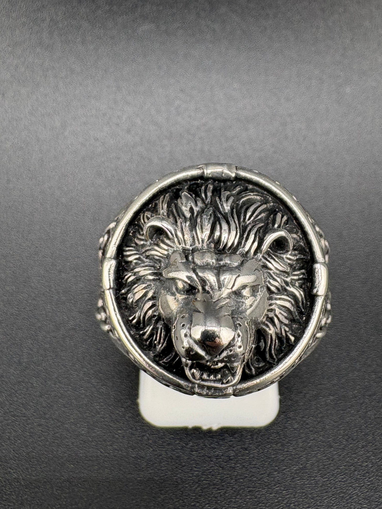 925 Sterling Silver Lion Head Ring – Bold Statement Jewelry alternate product view