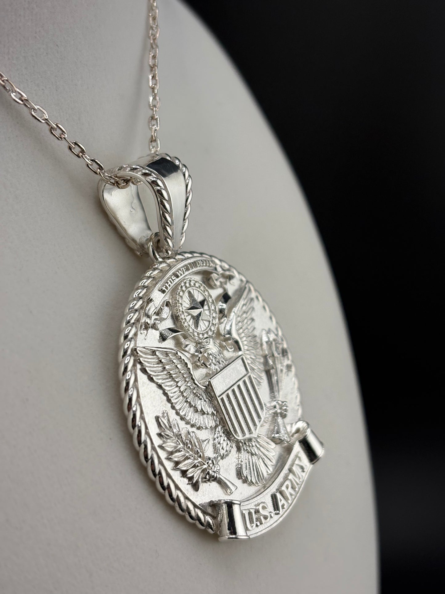 Sterling Silver U.S. Army Pendant