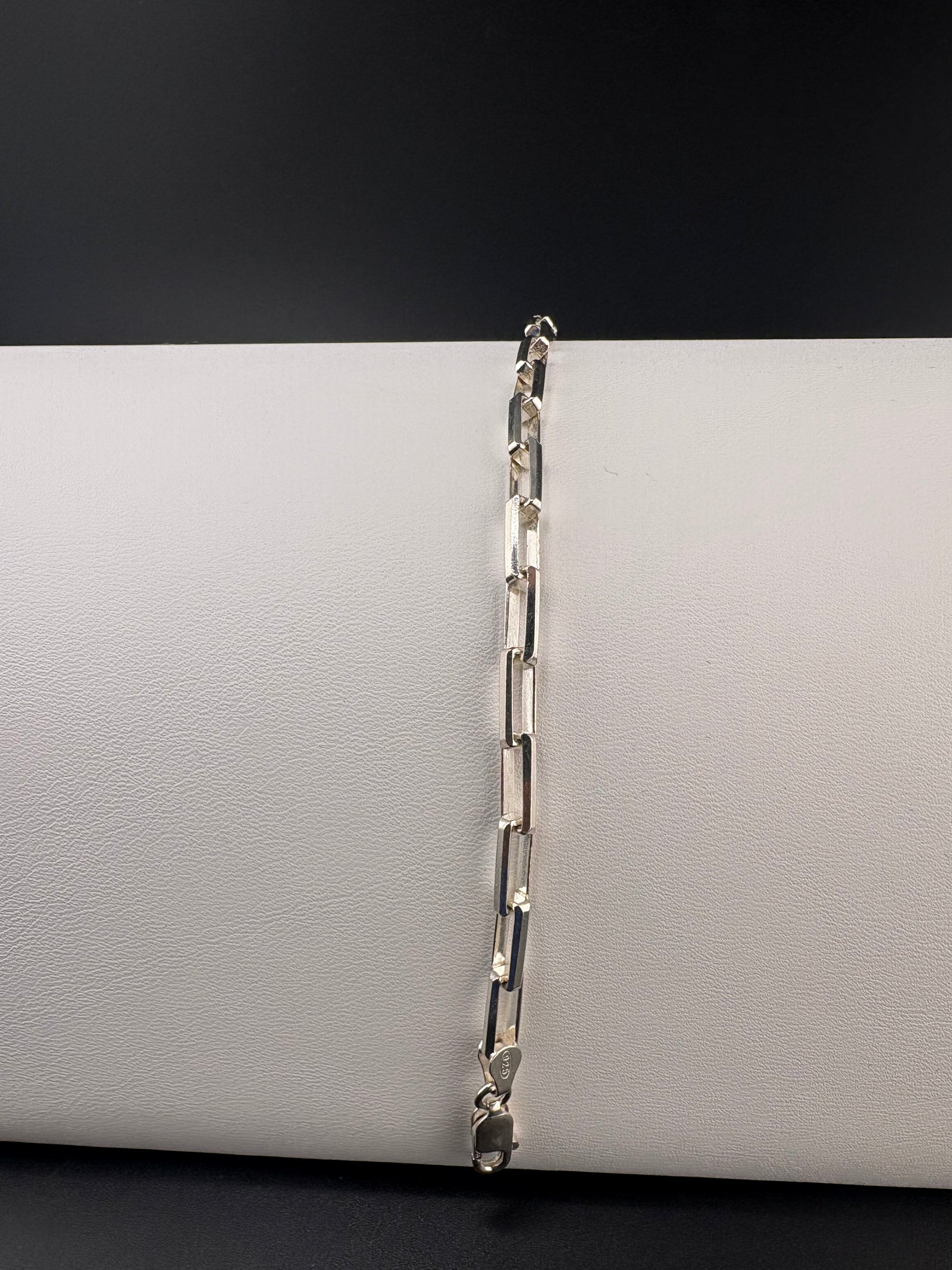 .925 Sterling Silver Long Box Chain Bracelet – 3.85 MM / 8.5 in alternate product view