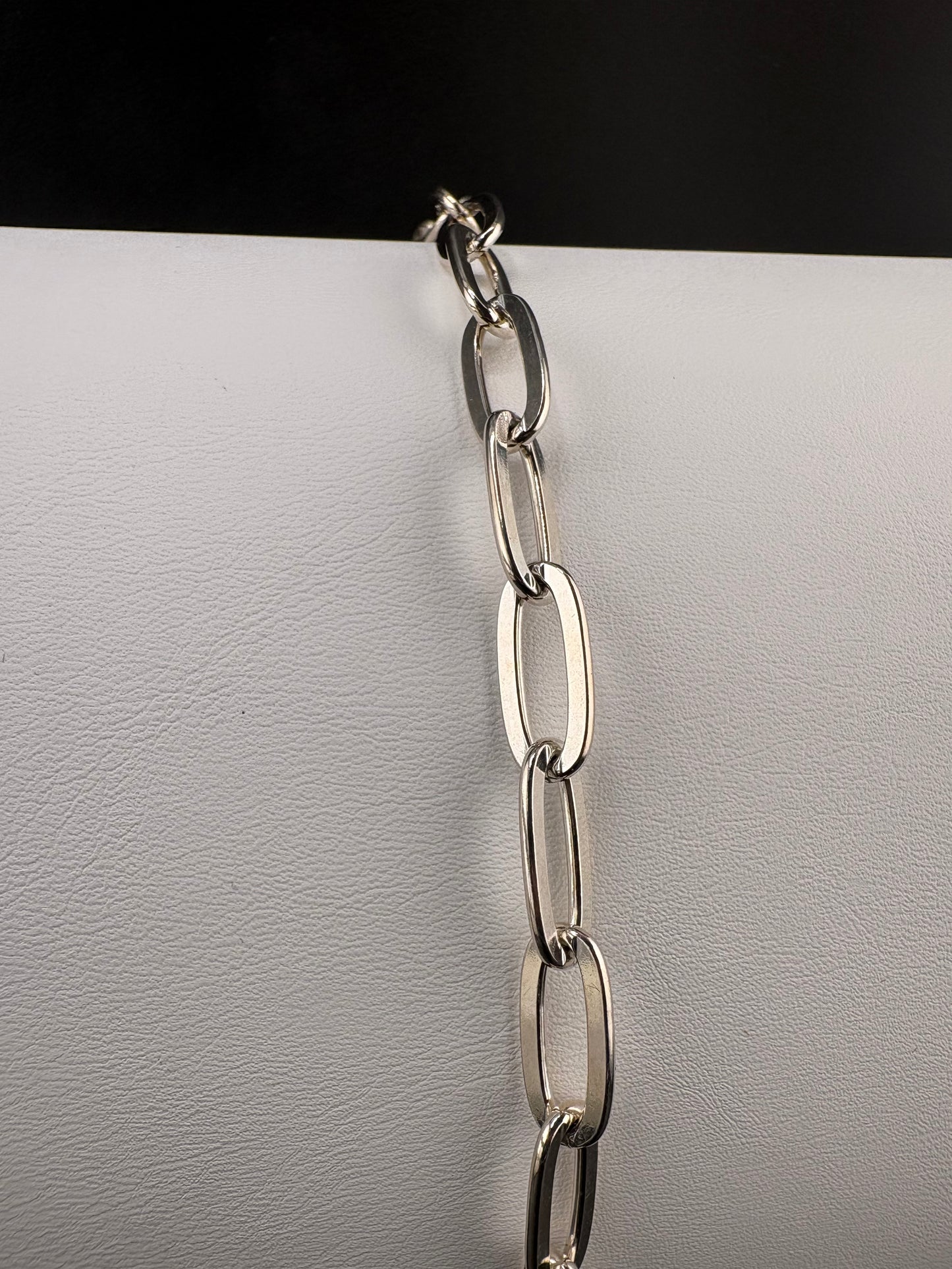 .925 Sterling Silver Drawn Cable Link Bracelet - 6.6MM / 7.5 in
