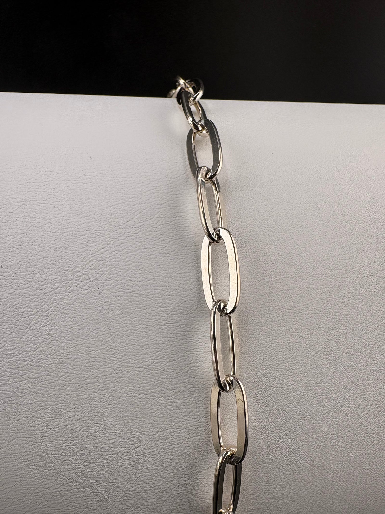.925 Sterling Silver Drawn Cable Link Bracelet - 6.6MM / 7.5 in detail view