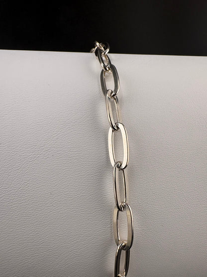.925 Sterling Silver Drawn Cable Link Bracelet - 6.6MM / 7.5 in