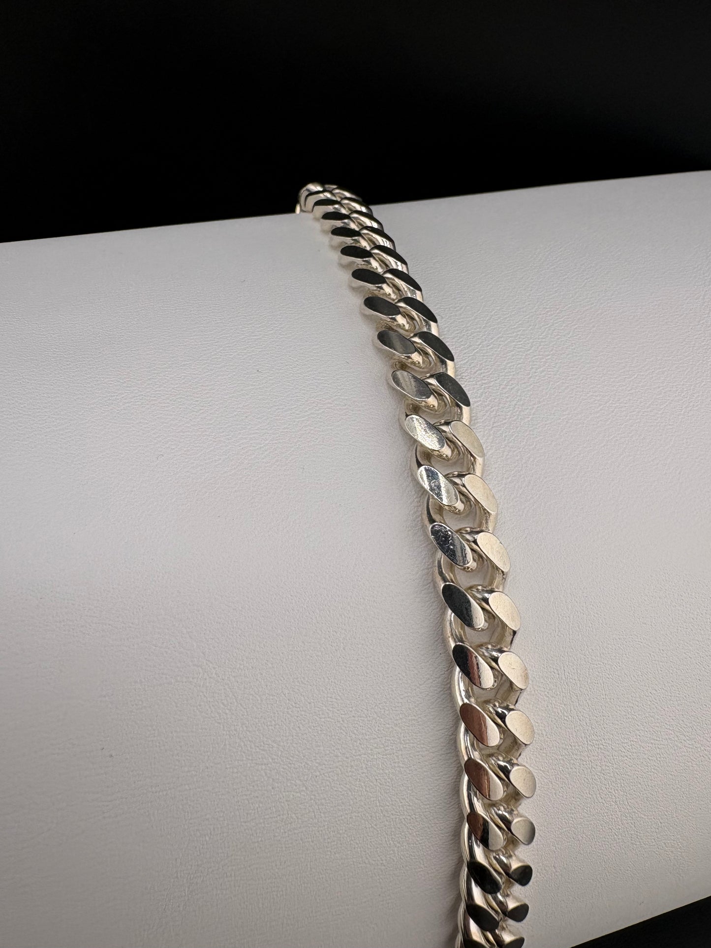 .925 Sterling Silver Cuban Link Bracelet – 8.19mm  / 7"