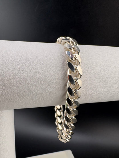 .925 Sterling Silver Cuban Link Bracelet – 8.19mm  / 7"