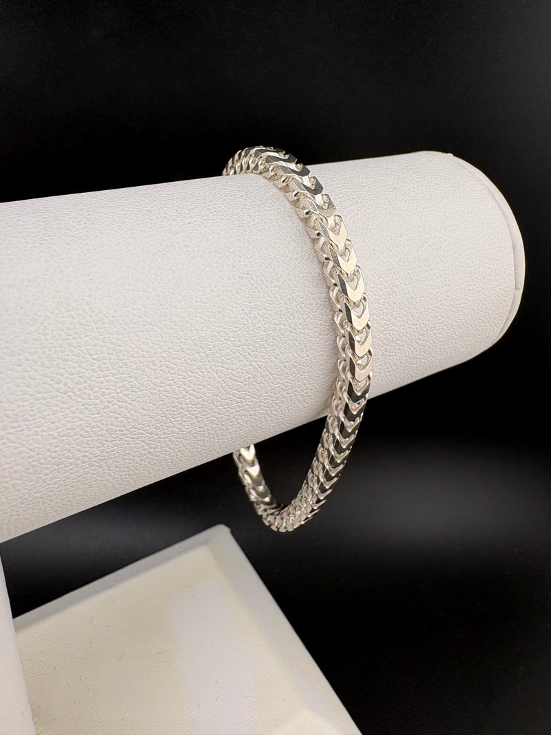.925 Sterling Silver Franco Link Bracelet  – 3.7MM / 7in