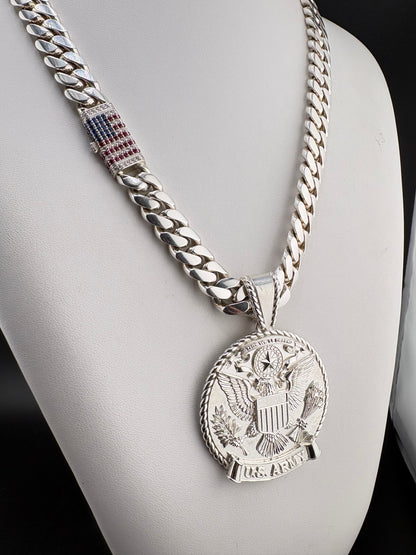 Sterling Silver U.S. Army Pendant