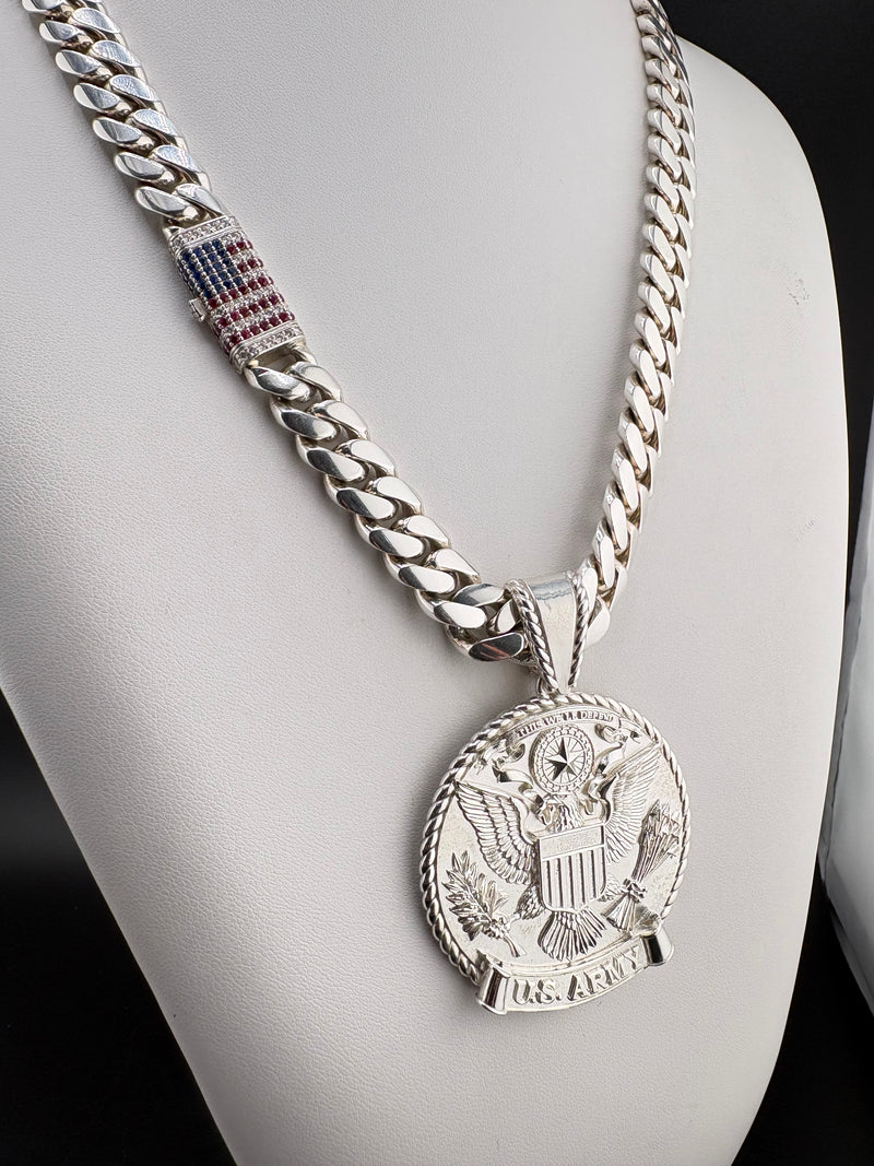 Sterling Silver U.S. Army Pendant