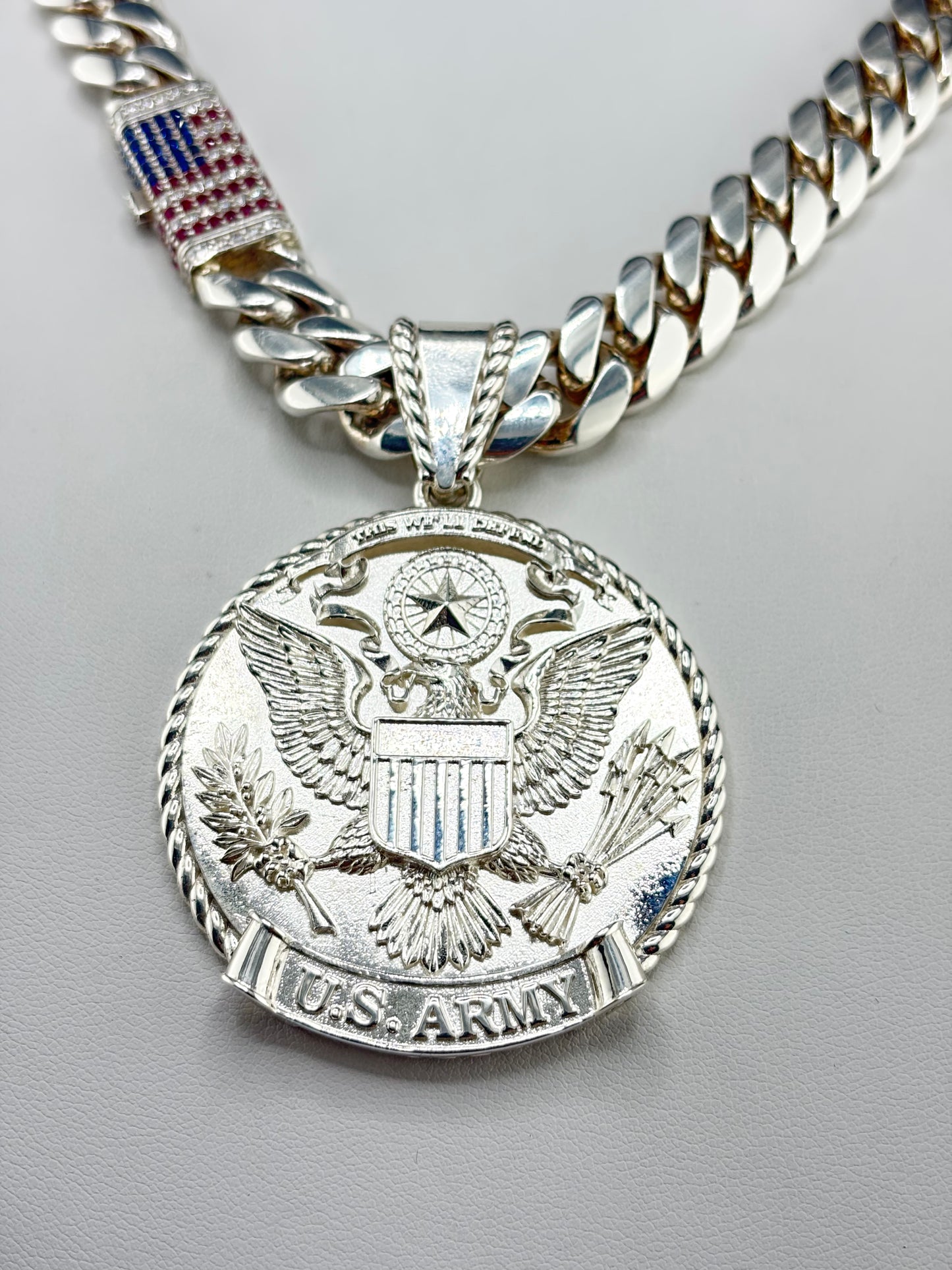 Sterling Silver U.S. Army Pendant