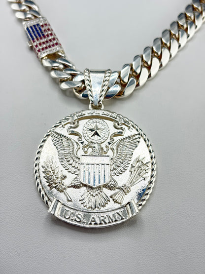 Sterling Silver U.S. Army Pendant