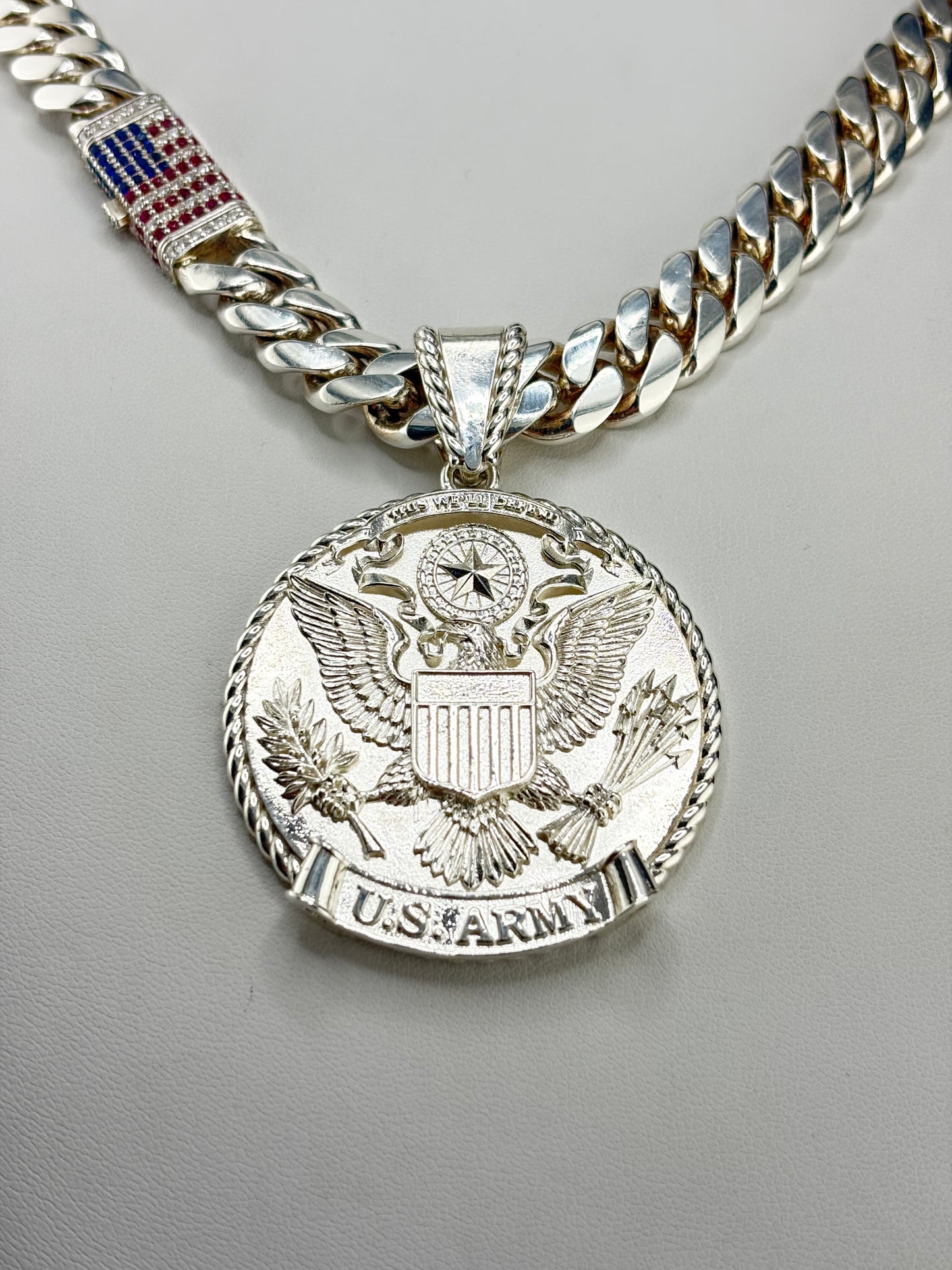 Sterling Silver U.S. Army Pendant