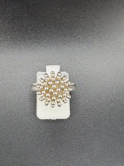 .925 Sterling Silver Firework Ball Ring – 9.67g – Size 8