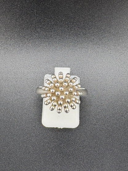 .925 Sterling Silver Firework Ball Ring – 9.67g – Size 8