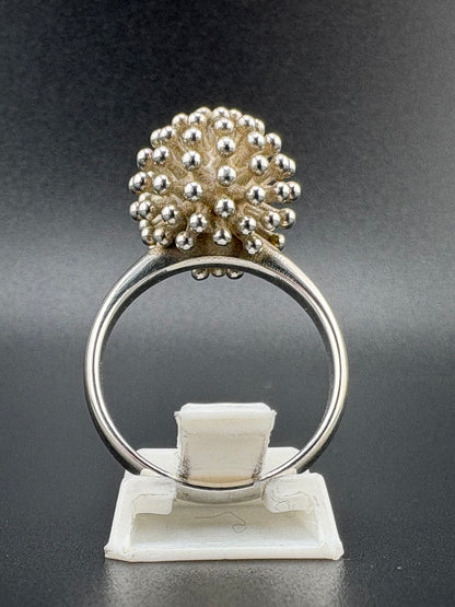 .925 Sterling Silver Firework Ball Ring – 9.67g – Size 8