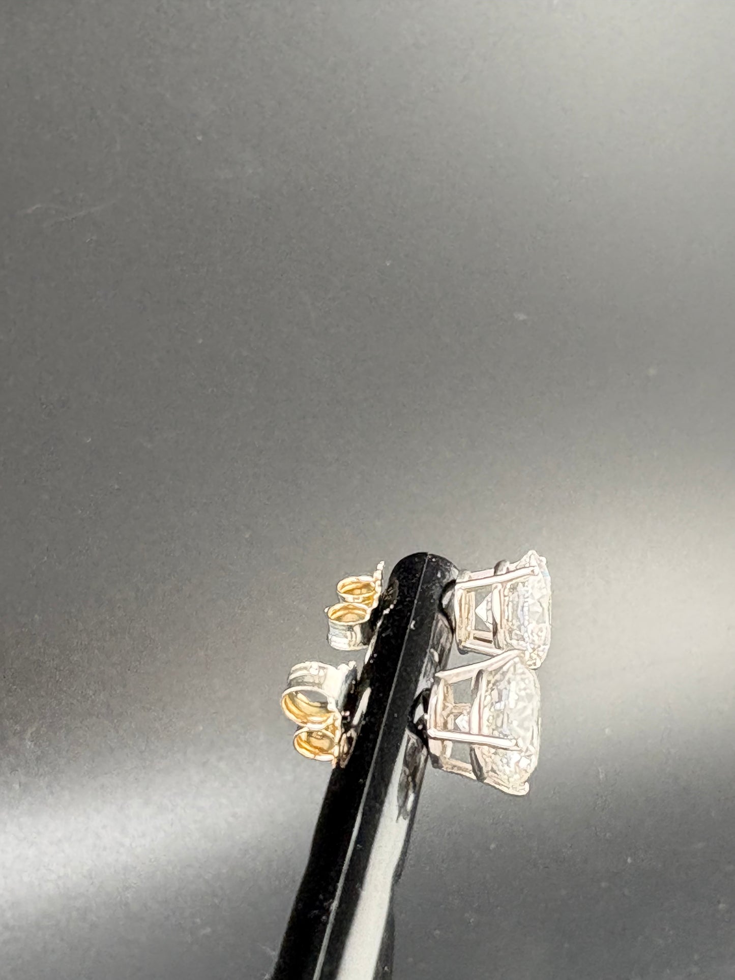 Brilliant Round Diamond Earrings – 4.50 CTW – 14K White Gold Stems / IGI Certified Lab-Grown